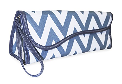Ever Moda Grey Chevron Flat Iron Travel Case (Grey)