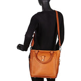 Piel Leather Tablet Shoulder Bag Cross Body, Saddle, One Size