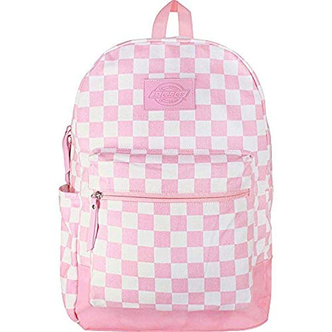 Dickies Colton Backpack Pink/White Checkerboard & Knit Cap Bundle