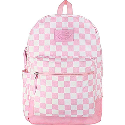 Dickies Colton Backpack Pink/White Checkerboard & Knit Cap Bundle