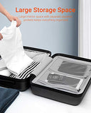 NINETYGO Carry on Luggage 22x14x9 with Spinner Wheels, 100% Polycarbonate Hardside Luggage, Carry on Suitcase with TSA Lock for Travel, Super Durability & Slim Simplistic Design (20-Inch Black)