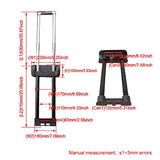 BQLZR 20Inch Telescopic Pull Out Suitcase Handle for G079 Replacement Cloth Luggage Handle