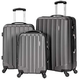 Lightweight 3 Piece Luggage Sets,Durable Hardshell Spinner Suitcase With Tsa Approved Locks