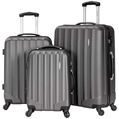 Lightweight 3 Piece Luggage Sets,Durable Hardshell Spinner Suitcase With Tsa Approved Locks
