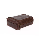 Boconi Becker Zip Around Travel Kit (Whiskey w/ Khaki and Gingham)