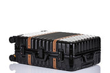 Lightweight Aluminum Frame Hardside Fashion Luggage with Detachable Spinner Wheels 28 Inch Black
