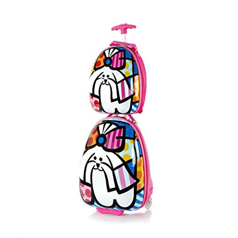 Heys America Britto Egg Shape Luggage With Backpack (Multi-Britto Dog)