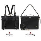 ECOSUSI Ladies Faux Leather Briefcase Shoulder Laptop Messenger Bags Satchel Bag Cambridge Backpack