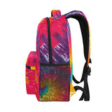 XMCL Tie Dye Durable Backpack College School Book Shoulder Bag Travel Daypack for Boys Girls Man Woman