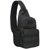 Sling Bag Chest Shoulder Backpack Fanny Pack Crossbody Bags for Men Black
