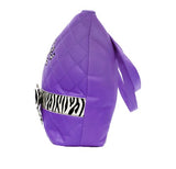 Quilted Dance Tote Zebra Trim 3 Colors (Purple)