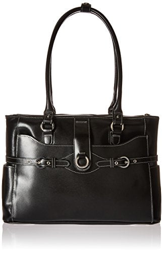 McKlein, W Series, Willow Springs, Top Grain Cowhide Leather, 15" Leather Ladies' Laptop Briefcase, Black (96565)