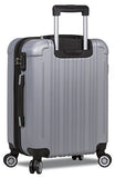 Dejuno Atlas 3-Piece Hardside Spinner Tsa Combination Lock Luggage Set, Silver