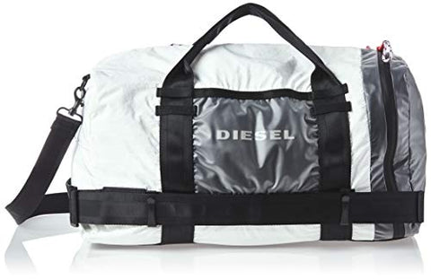 Diesel Men's CAGE Duffle M-Travel Bag, white/black UNI