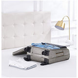 AmazonBasics Belltown Softside Luggage Spinner Suitcase Spinner - 21-Inch, Heather Grey