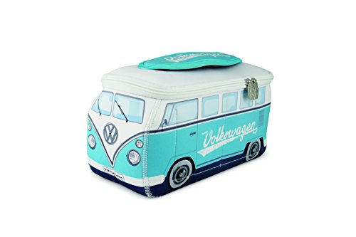 Vw Collection By Brisa Vw T1 Bus 3D Neoprene Universal Bag, Turquoise/White
