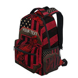 Custom American Fish Flag Leisure Backpack for Girls Teenage School Backpack Personalized Backpack with Name/Text, Customization Students Backpack