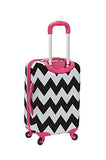 Rockland 20 Inch Carry On Skin, Pink Chevron, One Size