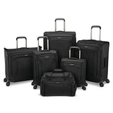 Samsonite Lineate Expandable Softside Checked Luggage with Spinner Wheels, 29 Inch, Obsidian Black