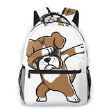 Casual Backpack,Boxer Dog Dabbing,Business Daypack Schoolbag For Men Women Teen