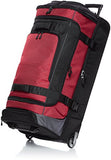 Amazonbasics Ripstop Wheeled Duffel, Red