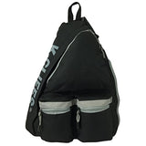 Reflective Sling Backpack Bright Color Body Bag Messenger Bag Daypack School Student Bookbag With Safety Reflective Stripe- Black