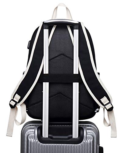 Dejaroo Canvas Travel Laptop Backpack for Women, Men or Kids - Everyday Bag  for Professionals, Commuters, School or College fits 15 inch Laptop - Cute