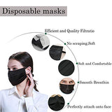 Wecolor 100 Pcs Disposable 3 Ply Earloop Face Masks, Suitable for Home, School, Office and Outdoors (Black)