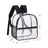 Clear Mini Backpack Stadium Approved, Water proof Transparent Backpack for Work & Sport Event
