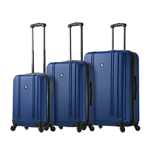 Mia Toro Italy Baggi Hardside Spinner Luggage 3pc Set-Blue