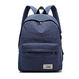 AUGUR Casual Laptop Backpack Light-Weight Classic Bookbag Rucksack for Travel - Blue