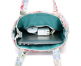 Canvaslove Blue Rose Pattern Laptop Tote Bag 13 Inch Waterproof Laptop Messenger Shoulder Bag