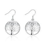 Acxico Women's .925 Sterling Silver Small Tree Of Life earring for gift