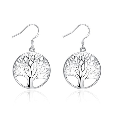 Acxico Women's .925 Sterling Silver Small Tree Of Life earring for gift