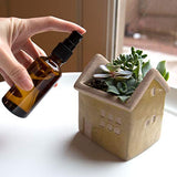 12 Pack Empty Amber Glass Spray Bottles, 6 Pack 4oz and 6 Pack 2oz Refillable Containers for Essential Oils, Cleaning Products, Aromatherapy, Durable Black Trigger Sprayer Fine Mist and Stream