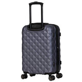 Kenneth Cole Reaction Diamond Tower Luggage Collection Lightweight Hardside Expandable 8-Wheel Spinner Travel Suitcase, Smokey Purple, 20-Inch Carry On