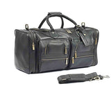 Robert Meyers Fine Leather Classic Duffel Bag (Black)
