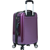 Dejuno Venture 3-Piece Hardside Spinner Luggage Set with TSA Lock, Black, One Size