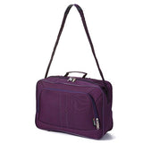 16 Inch Carry On Hand Luggage Flight Duffle Bag, 2Nd Bag Or Underseat, 19L (Plum)
