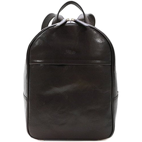 Floto Siena Leather Backpack (Black)