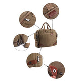 ABage Men's Vintage Canvas Travel Laptop Crossbody Shoulder Messenger Bag Satchel, Black