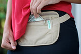 Soft, Comfortable, Premium Quality, Money Belt - Safe RFID Protection, Hidden Waist Stash. (Khaki)