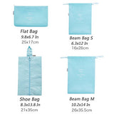 Belsmi 9 Set Packing Cubes With Shoe Bag - Compression Travel Luggage Organizer (9pcs Grey)