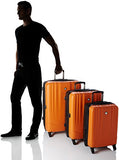 Mia Toro Polipropilene Hardside Spinner 3 Piece Set, Orange, One Size
