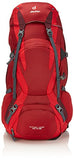 Deuter Futura Vario 45+10 Sl - Height-Adjustable Hiking Backpack, Cranberry/Fire/Aubergine