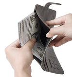 Passport Holder Cover Wallet RFID Blocking Leather Card Case Travel Accessories for Women Men (Grey)