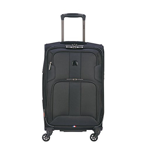 Delsey Luggage Sky Max Expandable Spinner Carry On, Black