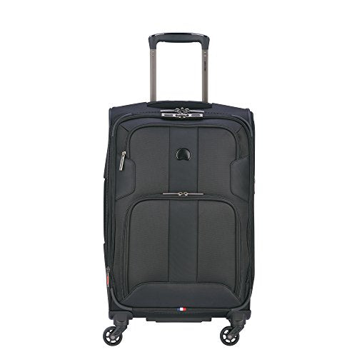 Delsey Luggage Sky Max Expandable Spinner Carry On, Black