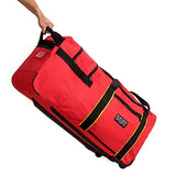 Rolling Firefighter Gear Bag Fireman Equipment Duffel with Wheels Paramedic Wheeled Travel Bags Helmet Pocket