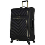 Kenneth Cole Reaction Chelsea 28" Polyester-Twill Expandable 4-Wheel Spinner Checked Luggage, Black